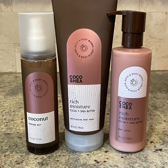 Bath & Body Works Coco Shea Coconut Body Wash/ Lotion/ Perfume SET NEW - Picture 2 of 6